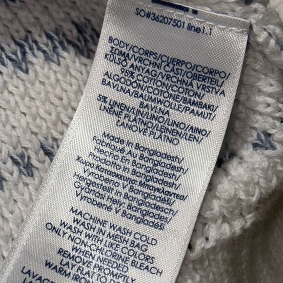 Chaps by Ralph Lauren women's size XL Blue and White Striped Sweater long sleeve - Picture 8 of 11